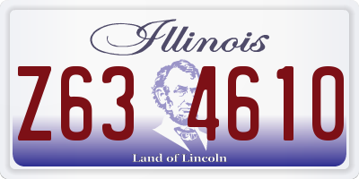 IL license plate Z634610