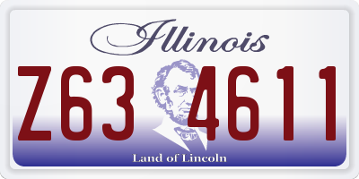 IL license plate Z634611