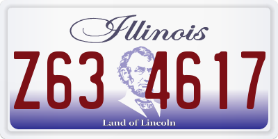 IL license plate Z634617