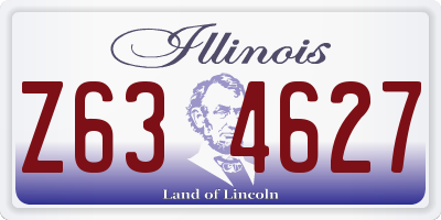 IL license plate Z634627