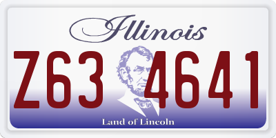 IL license plate Z634641