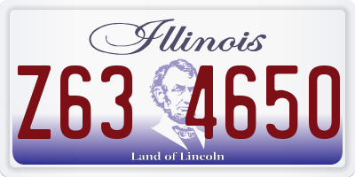 IL license plate Z634650