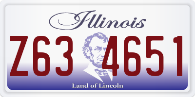 IL license plate Z634651