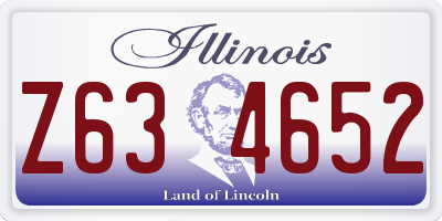 IL license plate Z634652