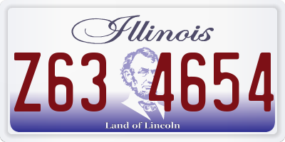 IL license plate Z634654