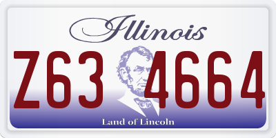 IL license plate Z634664