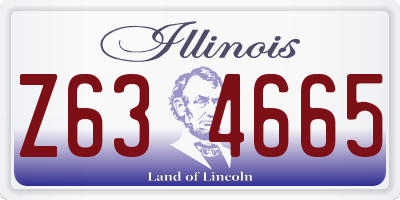 IL license plate Z634665