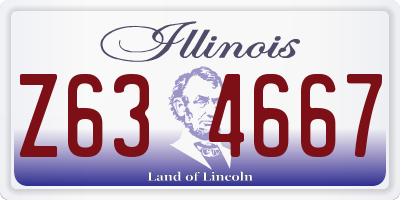 IL license plate Z634667