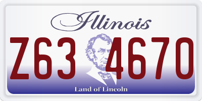 IL license plate Z634670