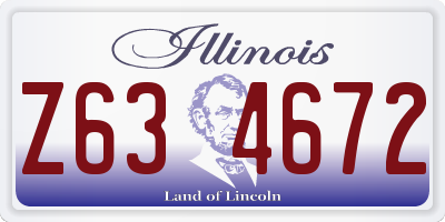 IL license plate Z634672
