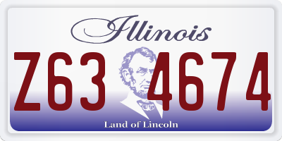 IL license plate Z634674