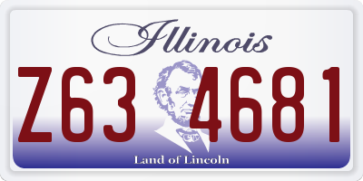 IL license plate Z634681