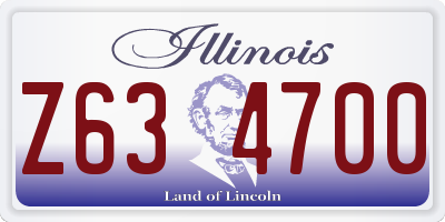IL license plate Z634700