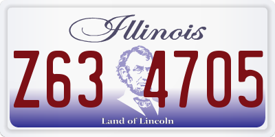 IL license plate Z634705