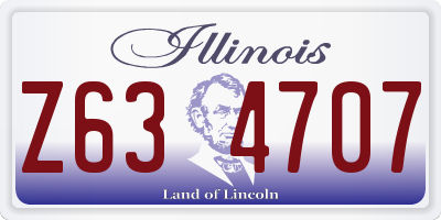 IL license plate Z634707