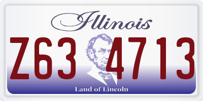 IL license plate Z634713