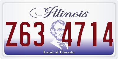 IL license plate Z634714