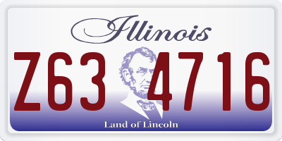 IL license plate Z634716