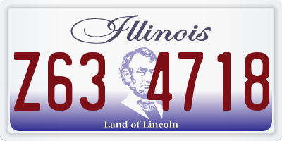 IL license plate Z634718