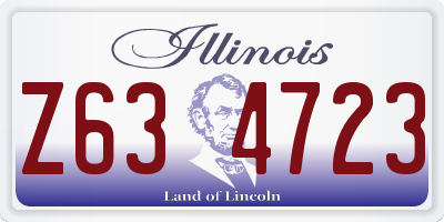 IL license plate Z634723