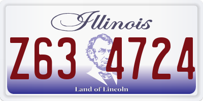 IL license plate Z634724