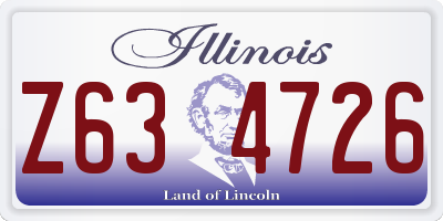 IL license plate Z634726