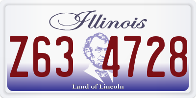 IL license plate Z634728