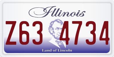 IL license plate Z634734