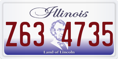 IL license plate Z634735