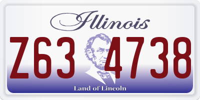 IL license plate Z634738