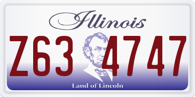 IL license plate Z634747