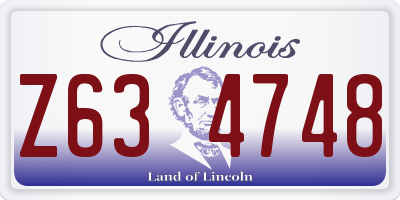 IL license plate Z634748