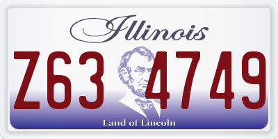 IL license plate Z634749