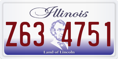 IL license plate Z634751