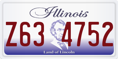 IL license plate Z634752