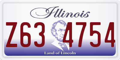 IL license plate Z634754