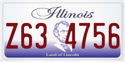IL license plate Z634756