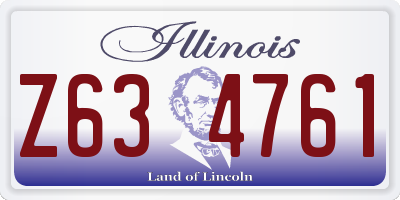 IL license plate Z634761
