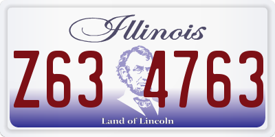 IL license plate Z634763