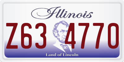 IL license plate Z634770