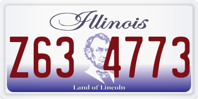 IL license plate Z634773