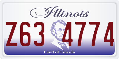IL license plate Z634774