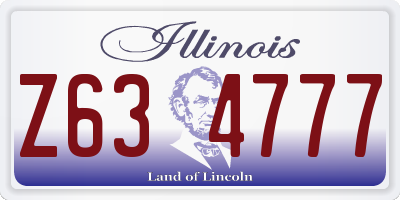 IL license plate Z634777