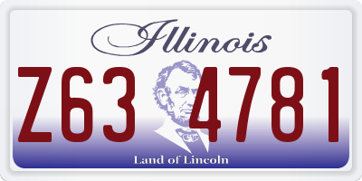 IL license plate Z634781