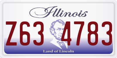 IL license plate Z634783