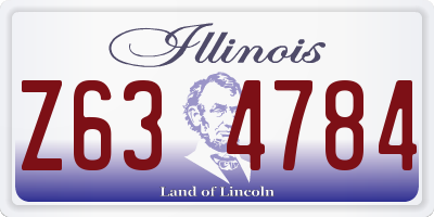 IL license plate Z634784