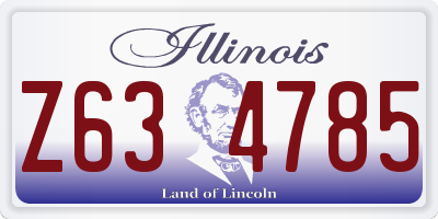 IL license plate Z634785
