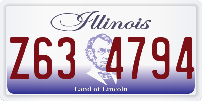 IL license plate Z634794