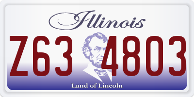 IL license plate Z634803