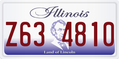 IL license plate Z634810